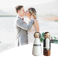 20 шт. 2 стиля необработанных деревянных кукол-прищепок&nbsp;DJEW-BC0001-30