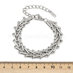 Браслеты-цепочки из нержавеющей стали 304 для женщин&nbsp;LS-BJEW-C113-01P