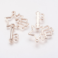 Долговечные позолоченные подвески с открытой рамкой из сплава&nbsp;LS-PALLOY-P166-40RG-A