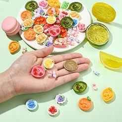 40 шт. 4 стиля непрозрачных симпатичных декоден-кабошонов из смолы&nbsp;RESI-YW0005-40