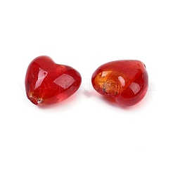 Ручная серебряная фольга стеклянные бусины Lampwork&nbsp;LAMP-Q005-06D