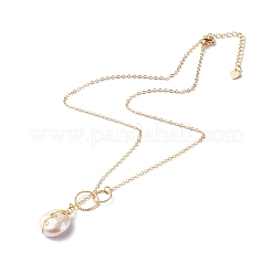 Collier pendentif perle baroque naturelle&nbsp;NJEW-JN03599-01