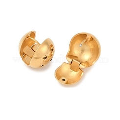 304ステンレススチールラインストーンフープピアス  ラウンド  ゴールドカラー  15mm&nbsp;EJEW-M041-01G-01