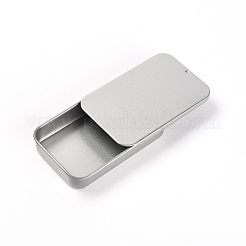 Прямоугольный ящик для хранения белой жести CON-WH0003-03