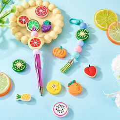11 шт. 11 вида бусин из ПВХ в виде фруктов&nbsp;KY-TA0001-48
