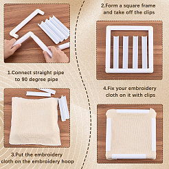 3 шт. 3 стиля пластиковые пяльцы для вышивки крестом DIY-CP0012-44C