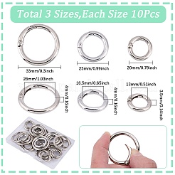 30шт 3 стиля пружинные кольца из цинкового сплава FIND-SP0001-10