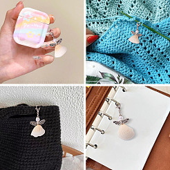 Décorations de pendentifs en coquille d'ange et en acrylique&nbsp;HJEW-TA00198