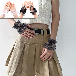 2 пара перчаток из полиэстера с бантовым узором AJEW-AR0002-82