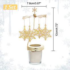 430 и 201 вращающийся подсвечник для чайной свечи из нержавеющей стали DJEW-WH0039-24G