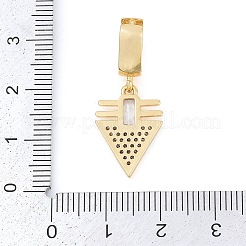 Латунные микропаве прозрачные подвески с фианитом KK-M307-03G