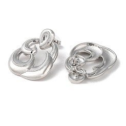 Серьги-гвоздики с подвеской из латуни&nbsp;EJEW-M230-06P