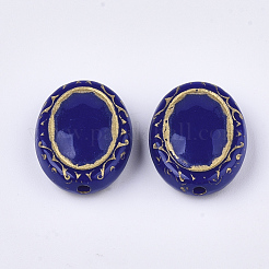 Perles acryliques plaquées&nbsp;X-PACR-T008-06B