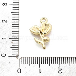 合金エナメルチャーム  模造パールと  ゴールドカラー  チューリップのチャーム  ピンク  19x11x4.5mm  穴：1.6mm&nbsp;LS-ENAM-F151-02G