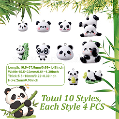 40шт 10 стиля подвески из смолы&nbsp;RESI-GA0001-39