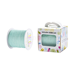 Nylon Thread, Pale Turquoise, 0.5mm, about 147.64yards/roll(135m/roll)