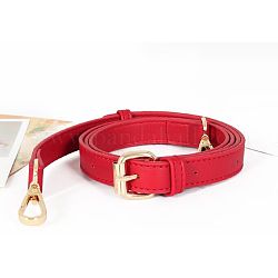 Correa de bolso de cuero de pu, con broches de aleación giratorias, accesorios de reemplazo de bolsa, rojo, 133x1.85x0.25 cm