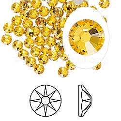 Austrian Crystal Rhinestone Cabochons, Crystal Passions, Foil Back, Xirius Rose, 2088, 292_Sunflower, 6.32~6.5mm