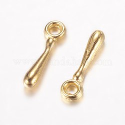 Alloy Charms, Golden, 11x2mm, Hole: 1mm