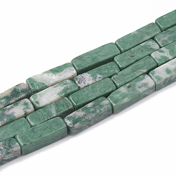 Qinghai natural de abalorios de jade hebras, cuboides, 13~14x4~4.5x4~4.5mm, agujero: 1~1.5 mm, aproximamente 30 pcs / cadena, 16.14 pulgada