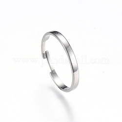 Ajustable 304 bases del anillo de dedo del acero inoxidable, color acero inoxidable, 17mm