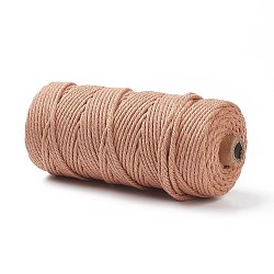 Baumwollfäden für Strickwaren, neblige Rose, 3 mm, ca. 109.36 Yard (100m)/Rolle