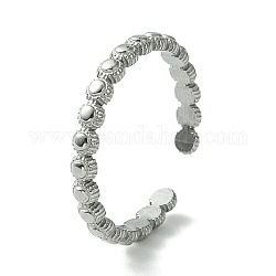 304 anillo de puño abierto de acero inoxidable, color acero inoxidable, diámetro interior: 17.8 mm