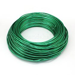 Fil d'aluminium, fil d'artisanat flexible, pour la fabrication artisanale de poupée de bijoux de perles, lime green, 20 jauge, 0.8mm, 300m/500g (984.2 pieds/500g)