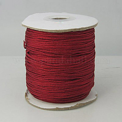 Нейлоновая нить, круглые, темно-красный, 2 мм диаметром, около 71.08 ярда (65 м) / рулон