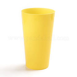 Стаканчики из полипропилена (пп), пустые многоразовые стаканы для напитков, для поделок или пикников с барбекю, желтые, 8.55x14.95 см