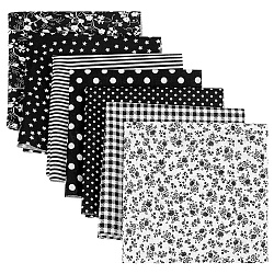 Хлопковая ткань с цветочным принтом, для пэчворка, шить ткани для пэчворка, подбивка, чёрные, 25x25 см, 50x50 см, 14sheets / мешок