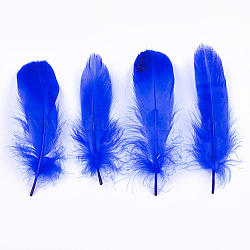 Accesorios de traje de pluma de ganso, teñido, azul, 135~165x38~48mm, aproximamente 500 unidades / bolsa