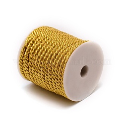 3 filo d'oro con corda intrecciata in cotone, corda attorcigliata, oro, 6mm, circa 19.69 iarde (18 m)/rotolo