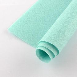 Нетканые ткани вышивка иглы войлока для DIY ремесел, квадратный, аквамарин, 298~300x298~300x1 мм, около 50 шт / упаковка