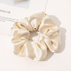 Satin Face Elastic Hair Accessories, for Girls or Women, Scrunchie/Scrunchy Hair Ties, Old Lace, 120mm
