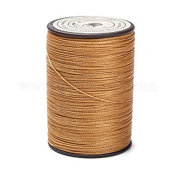 Ficelle ronde en fil de polyester ciré, cordon micro macramé, cordon torsadé, pour la couture de cuir, Pérou, 0.45mm, environ 174.97 yards (160 m)/rouleau