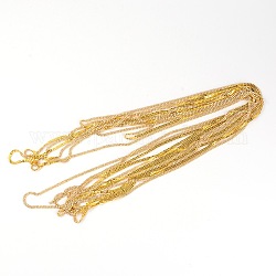 Catene strass in ottone, catene a coppa con strass a doppia fila, oro, 4x2mm, circa 10 metro/borsa
