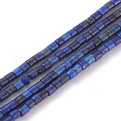 Naturales lapis lazuli teñidos abalorios hebras, columna, 2x2mm, agujero: 0.8 mm, aproximamente 154~160 pcs / cadena, 15.16~15.75 pulgada (38.5~40 cm)