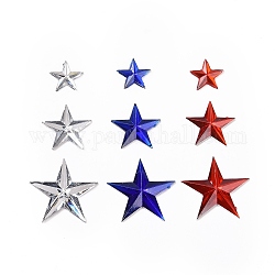 Cabochon in acrilico a forma di stella, per l'ornamento dell'abbigliamento, colore misto, 9~18.5x9.5~19.5x1.5~2.7mm