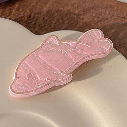 Mini pinces à cheveux en alligator en plastique, pour les filles, dauphin, rose, 22x5mm