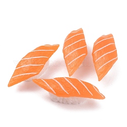 人工プラスチック刺身モデル  模造食品  ディスプレイ装飾用  鮭寿司  ダークオレンジ  70x25x19mm