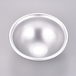 Moule de bombe de bain en alliage d'aluminium, pour les bombes de bain savons artisanaux, demi-rond, couleur d'argent, 92x48mm