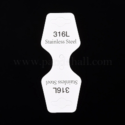 Papier-Display-Karte, für Halskette und Armband verwendet, mit 316l Logo, 95x37x0.35 mm, Bohrung: 4 mm