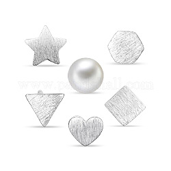 Shegrace aretes de plata de ley estilo mixto súper lindos 925, pendientes asimétricos, plata, 6mm