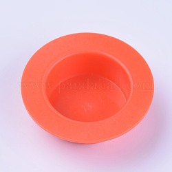 プラスチックエンドキャップ  接着剤塗布工業用シリンジバレルエンドカバー  オレンジ  23~33x10.5~11mm