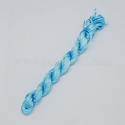 22M Nylon Jewelry Thread, Nylon Cord for Bracelets Making, Deep Sky Blue, 1mm