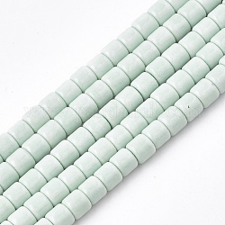 Natural Agate Beads Strands, Dyed, Column, Light Cyan, 4x3.5~4mm, Hole: 1mm, 108pcs/strand, 15.7 inch