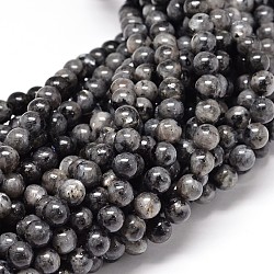 Natural Larvikite Round Bead Strands, 12mm, Hole: 1mm, about 32pcs/strand, 15.5 inch