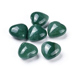 Pietra d'amore del cuore di avventurina verde naturale, pietra di palma tascabile per il bilanciamento del reiki, 25x24~26x13~15mm