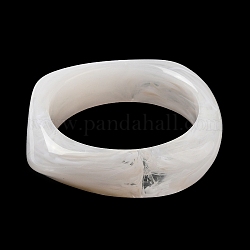 Brazalete de acrílico para mujer, blanco, diámetro interior: 2-1/2 pulgada (6.25 cm)
